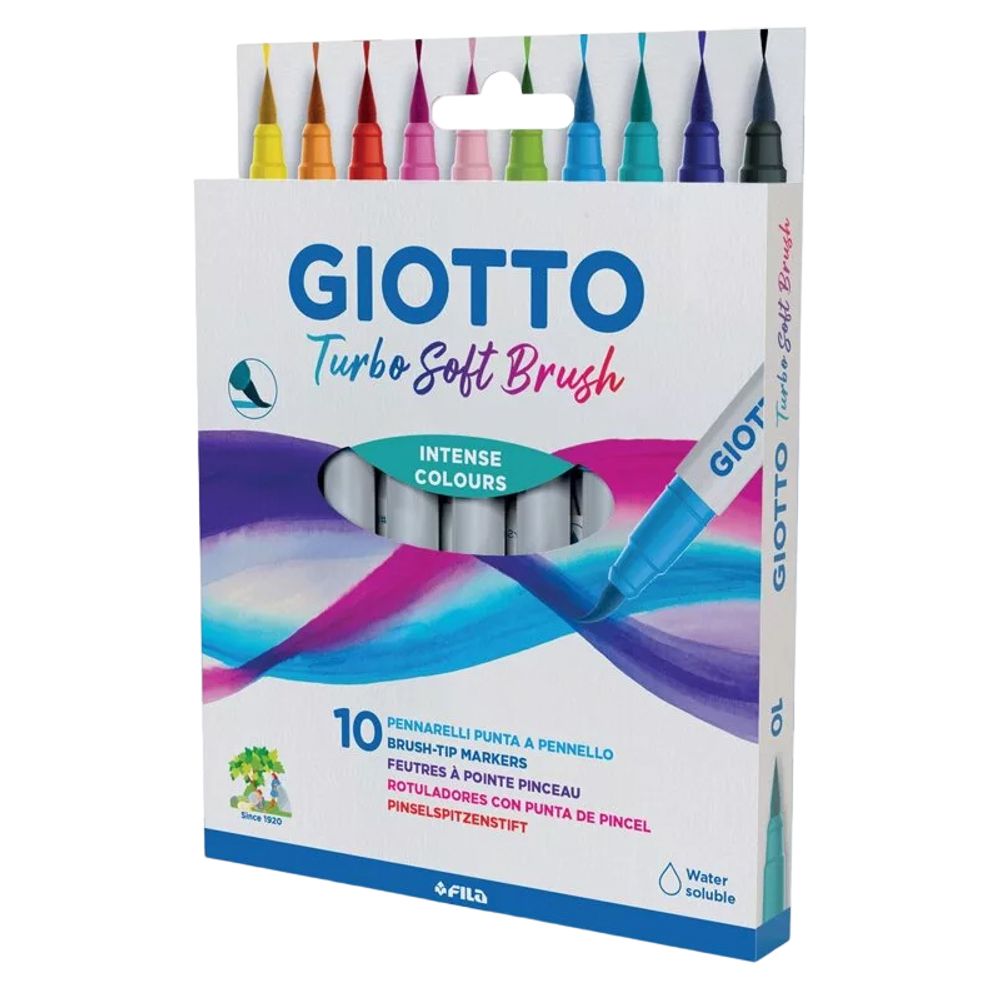 Набор фломастеры Turbo Soft Brush 10 цв, Giotto F426800