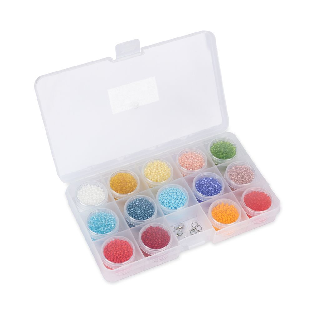 Набор бисера 10/0 (2.3 мм), 140 г, 14 цветов №01, GNK, Gamma