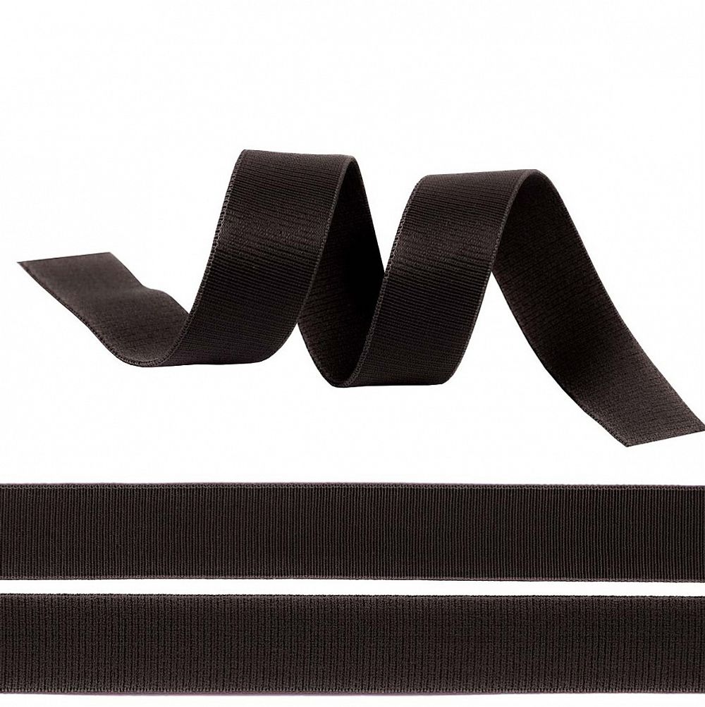 Резинка бельевая (бретелечная) 25.0 мм / 500 метров, RBB05 черный F322