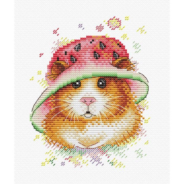 Набор для вышивания нитками МП Студия, Арбузное счастье 16х12см