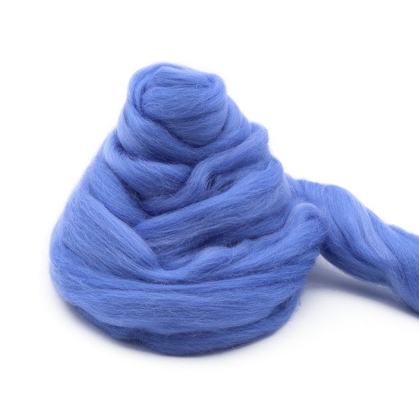 Шерсть для валяния мериносовая тонкая 100%, 100г, 98 лесной колокольчик