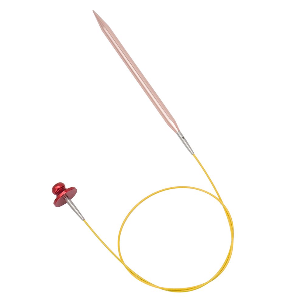 Набор съемных спиц для вязания 10см, 13 размеров (3мм-10мм), цв. медный, алюминий