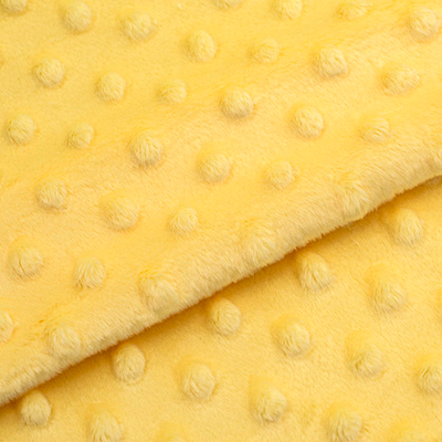 Плюш (ткань) Sovushka Minky dot 280 г/м², 45х50 см, ворс 2,5мм, желтый, 615622-4