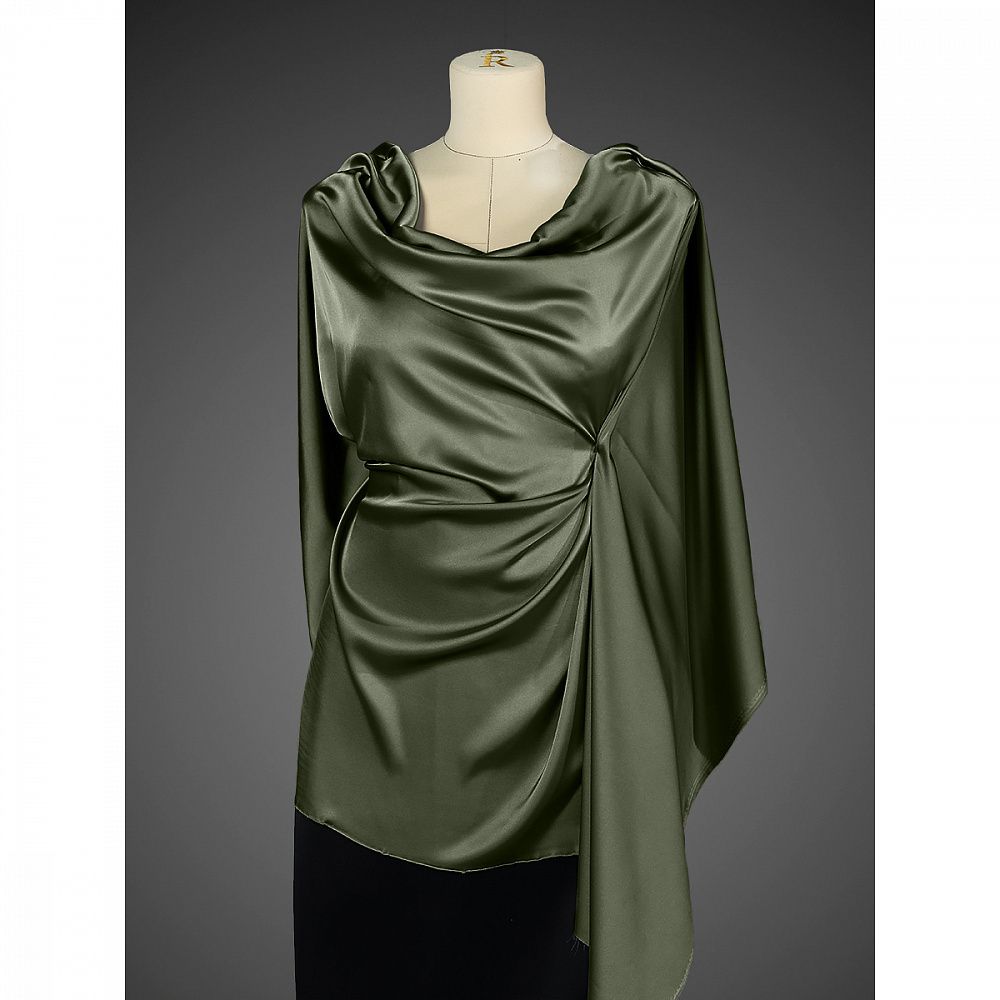 Шелк Армани 90 г/м², 150 см / 2 метра TBYArm-134 цв.134 полынь