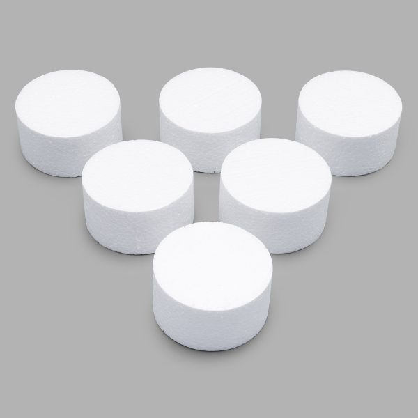 Заготовка из пенопласта Диск d 10см, h 5см, 6 шт, 05639