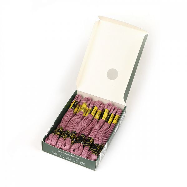 Мулине ПНК им.Кирова цв.1906 сиреневый, 24 мотка по 8 метров