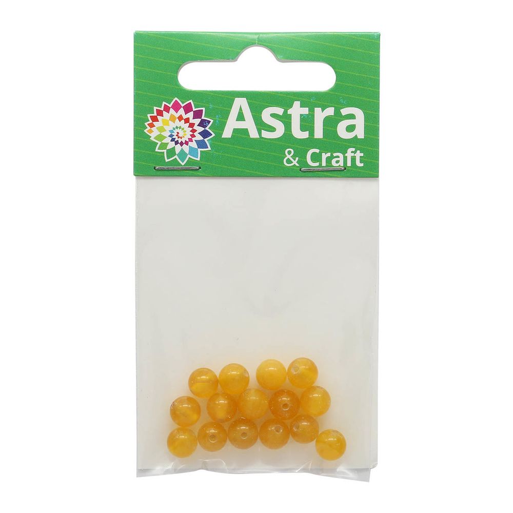 Бусины натуральный камень арагонит 6 мм, 15 шт в упак, Астра