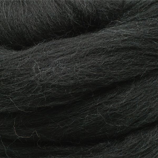 Шерсть для валяния Троицкая п/тонкая 1х100 г (до 29 мкр), 0140 черный