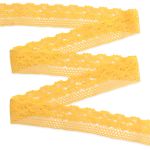 Кружево вязаное (тесьма) 33 мм / 5 метров, CL-091, JD013 желтый