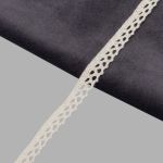 Кружево вязаное (тесьма) 10 мм / 13.72 метра, хлопок, неотбеленный, 3AR3335