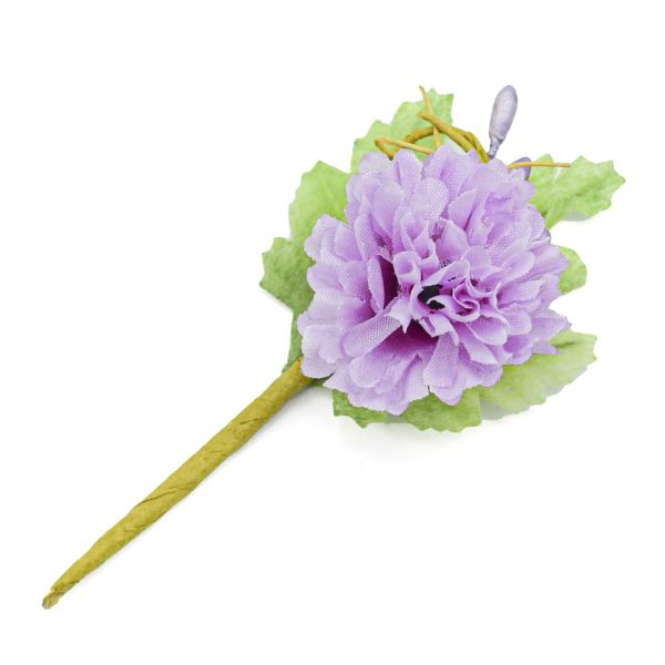 Цветы искусственные декоративные D4x2.5xH12см, 1шт, Астра, F24 светло-фиолетовый