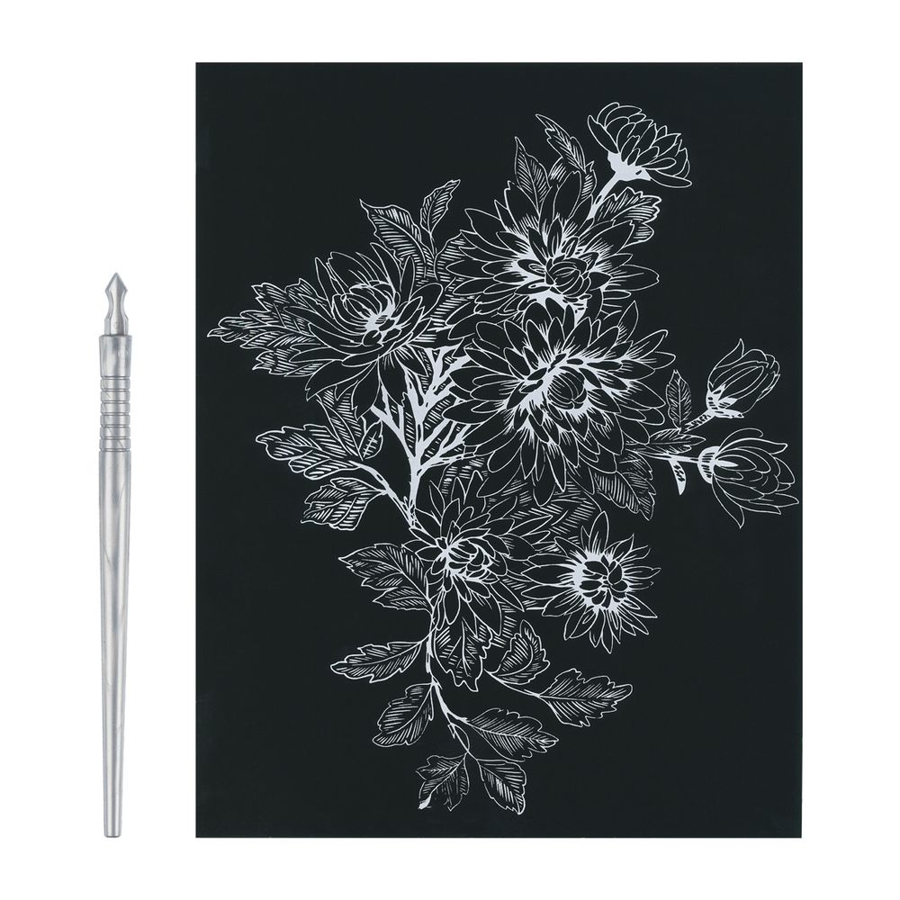 Набор для творчества Гравюра №62 Георгины, 20х25.5 см, Hobbius SGHK