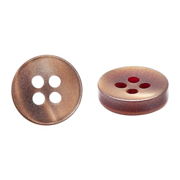 Пуговицы 4 прокола 18L (11мм), пластик (col.12 коричневый), CN_2846, 72 шт