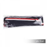 Подвяз (довяз) трикотажный т.синий с белой и бордовой полосами, 3,5х80см, уп. 5 шт