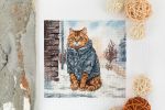 Набор для вышивания нитками Panna J-7500, Мартовский кот, 16х16 см