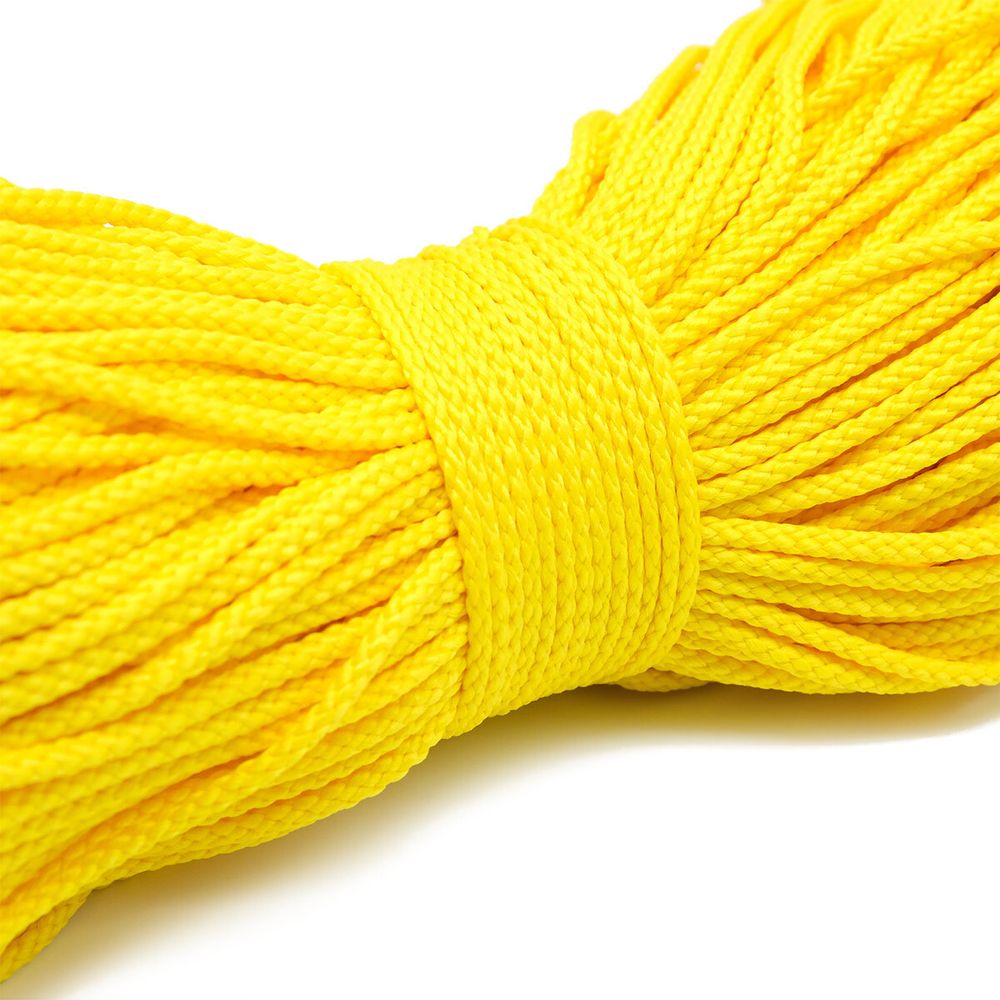 Шнур плетеный ⌀4.0 мм / 200 метров, 006 желтый