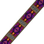 Лента (тесьма) жаккардовая 33.0 мм / 7 метров, фиолетовый, 11831