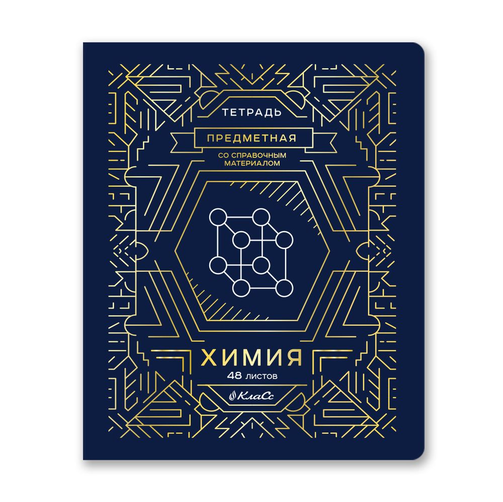 Тетрадь со справочным материалом Линия успеха, софт тач ламинация + тиснение фольгой, A5+ 48 л. на скобе 65 г/м², белизна 100%, 10 шт, клетка, 000579 Химия, Светоч 48ТПСК5_126_2_1