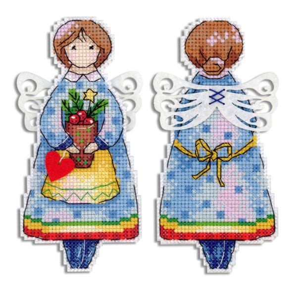 Набор для вышивания нитками МП Студия (Жар-птица), Ангел зимы, 13х6 см