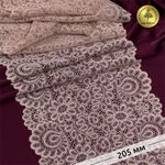 Кружево бельевое эластичное 205 мм / 25 м, YSTL00839, цв.168 серебристый пион, Kruzhevo