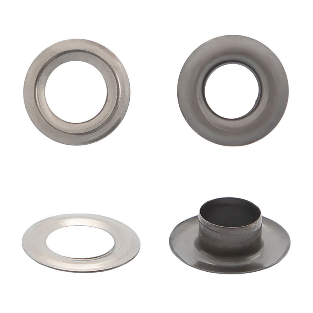 Люверсы металл ⌀_9.2 мм (внутр.), h6.32 мм (внутр.), №24, сталь, New Star, чер.никель, уп≈1000 шт