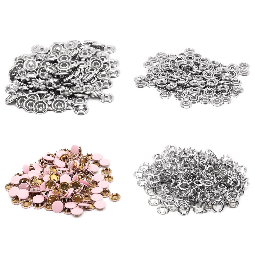 Кнопка рубашечная (джерси) закрытая ⌀9.5 мм, ≈1440 шт, МЕТАЛЛ, эмаль, 133 св.розовый матовый, NEW STAR