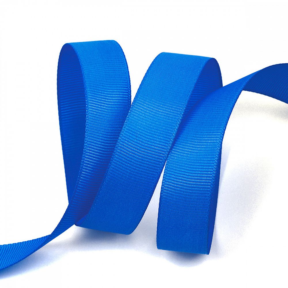 Лента репсовая (в рубчик) 20.0 мм, 366 ярк.синий уп. 27,4м