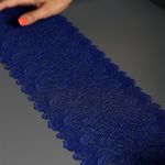 Кружево бельевое эластичное 180 мм / 3 м, TBY.L1351, цв.L1832 синий, Kruzhevo