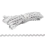 Тесьма вьюнчик с метанитью, 5 мм / 20 м (белый), С3584