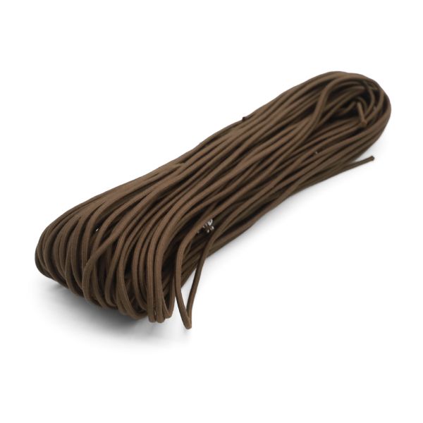 Резинка шляпная (шнур эластичный) ⌀3.0 мм / 30 метров, коричневый