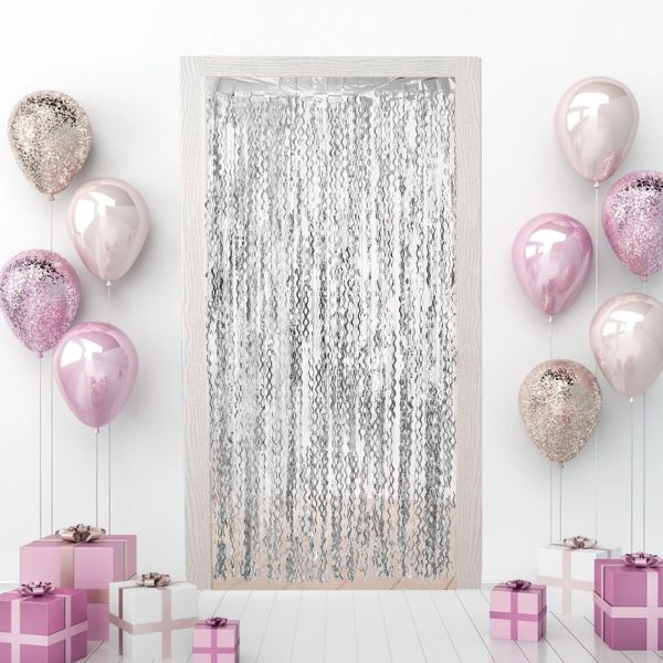 Занавес Дождик 100х200 см, 02_серебряная волна, Boomzee GBZ-15