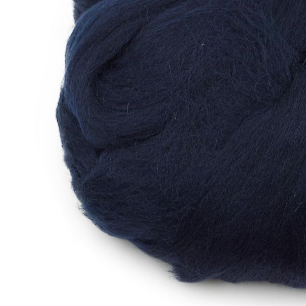 Шерсть для валяния полутонкая 100%, 100г (04 т.синий)