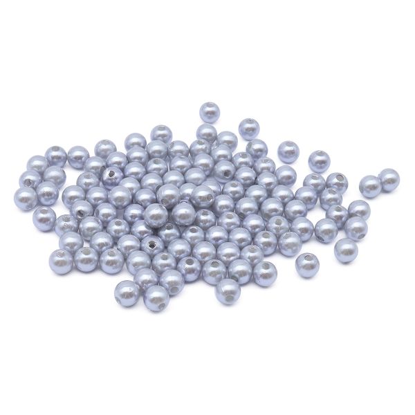 Бусины пластик (жемчуг) ⌀8 мм, 25 г, Astra&Craft (MH.КР.08.029.02 серый)