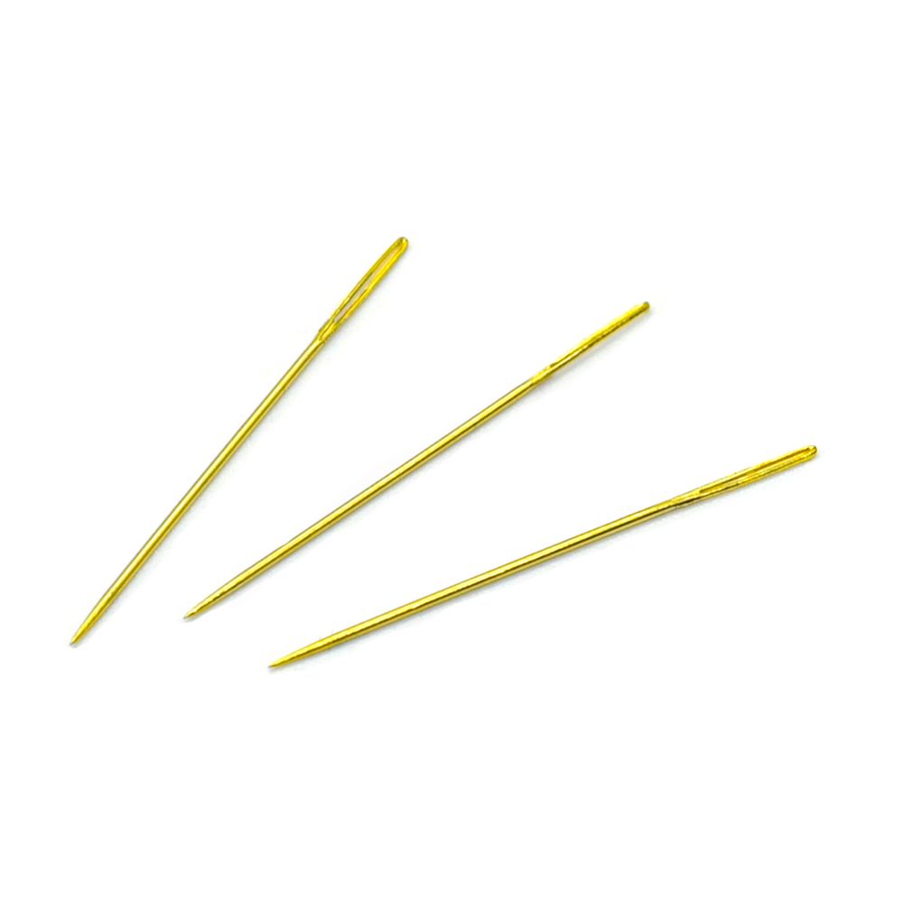 Иглы ручные с золотым покрытием, для синели, глади №26,4 шт, Pony