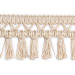 Бахрома отделочная 50.0 мм / 25 метров, кисти, с551 бежевый /TOS/