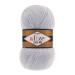 Пряжа Alize (Ализе) Angora Real 40 / уп.5 мот. по 100 г, 430м, 052 светло-серый A