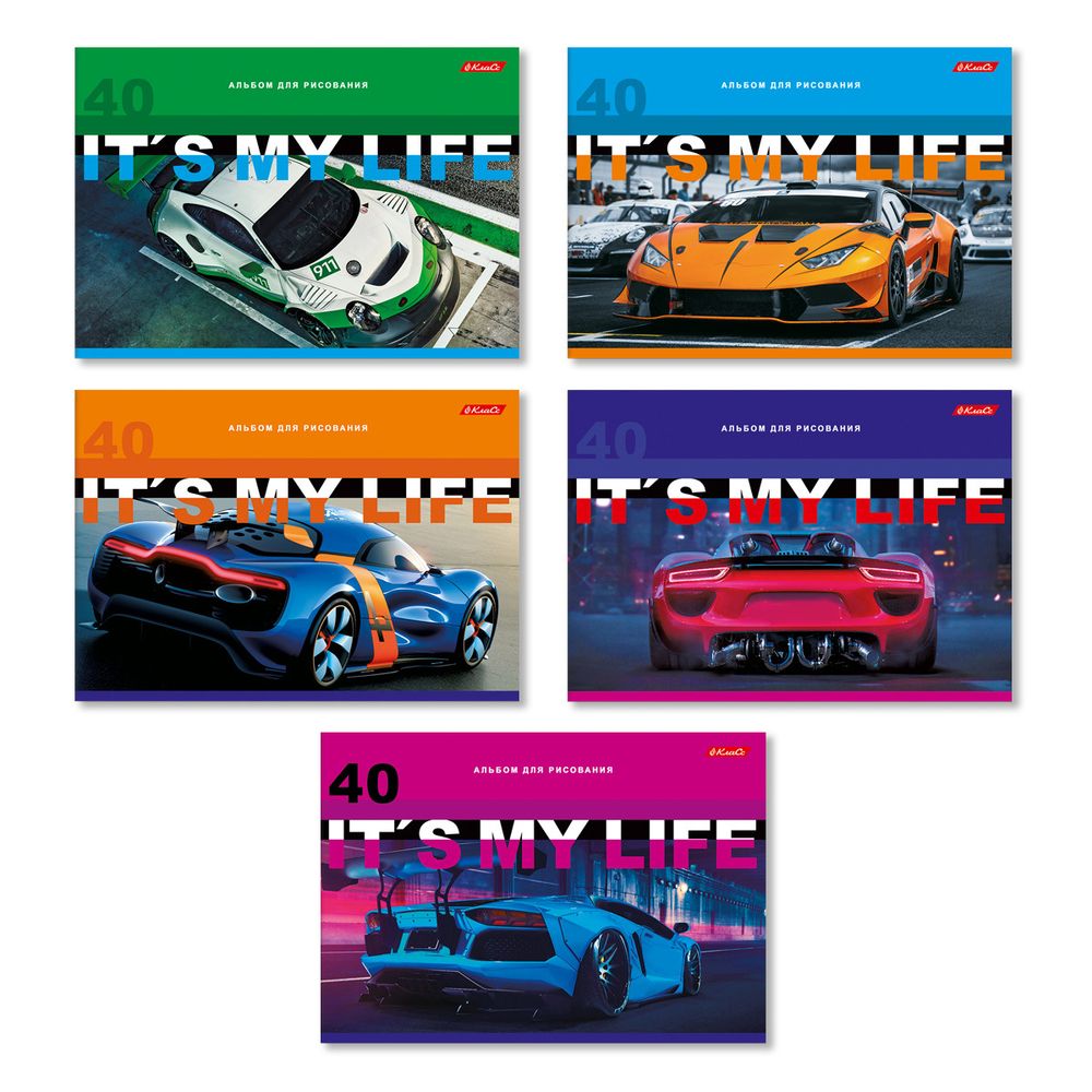 Альбом для рисования, выбор.лак, 100 г/м², A4 29х20.5 см, 40 л. на скобе, 5 шт, 000226 Берегись автомобиля, Светоч 40АЛСК4_4_3_9