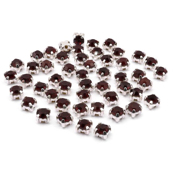 Хрустальные стразы в цапах/серебро, 4мм, 50 шт/упак, Astra&Craft (11 красный), 4AR159/166