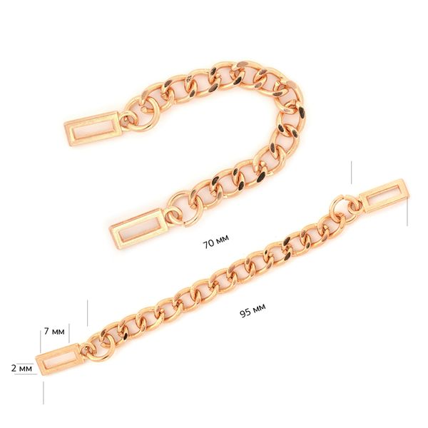 Цепочка - вешалка 70х5 мм, цв. золото, уп. 10 шт