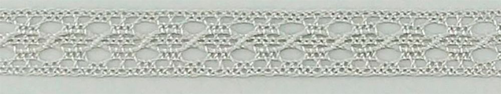 Кружево вязаное (тесьма) 10.0 мм, серый, 30 метров, IEMESA