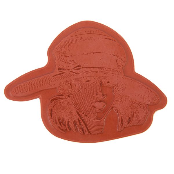 Штамп 5.8х7.2 см, 06 Девушка в шляпе, Mr.Painter TSM-01