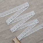 Кружево вязаное (тесьма) 24 мм, белый, 13.71 м