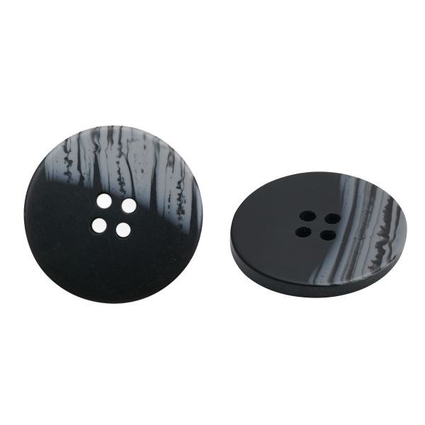 Пуговицы 4 прокола 44L=28 мм, пластик, col.A черный, 36 шт, CN2824