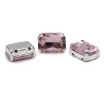Хрустальные стразы в цапах прямоугольные (серебро) св.розовый 10х14мм, 5 штук Astra&Craft, ПЦ005НН1014