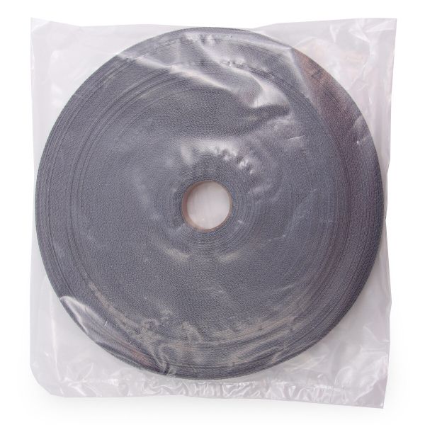 Тесьма брючная двухсторонняя 16 мм, 50 м, 3.5 г/м, св.серый