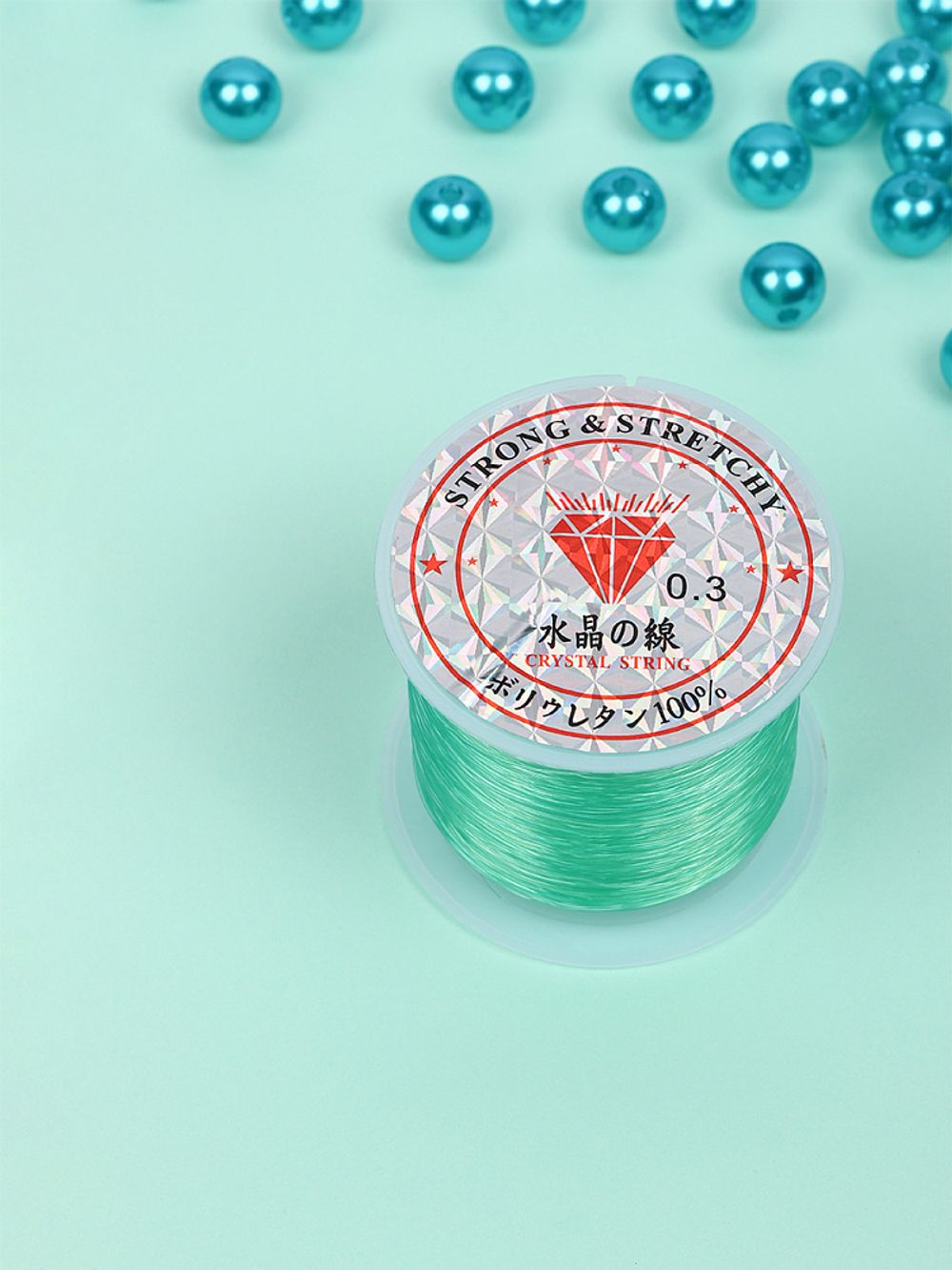 Нить-леска 0.3 мм, 100 м, цв. зеленый