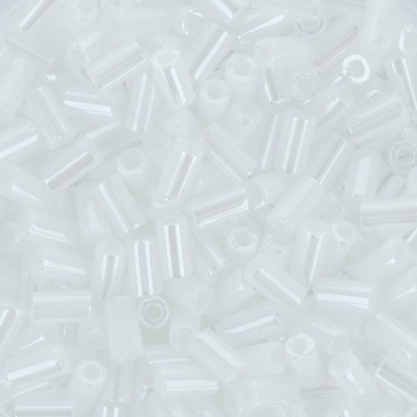 Бисер Toho Bugle 3 (3 мм), 25 г (5х5 г), 0121белоснежный/Перламутровый
