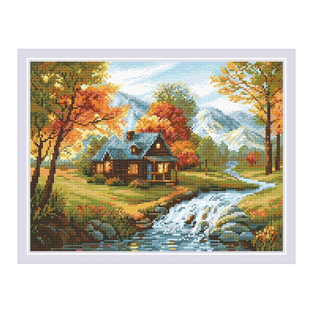 Алмазная (кристальная) мозаика Риолис АМ0067, Осенний пейзаж 40х30см