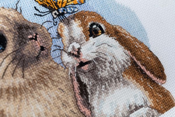 Набор для вышивания нитками Klart, Пушистые друзья, 17.5x19 см