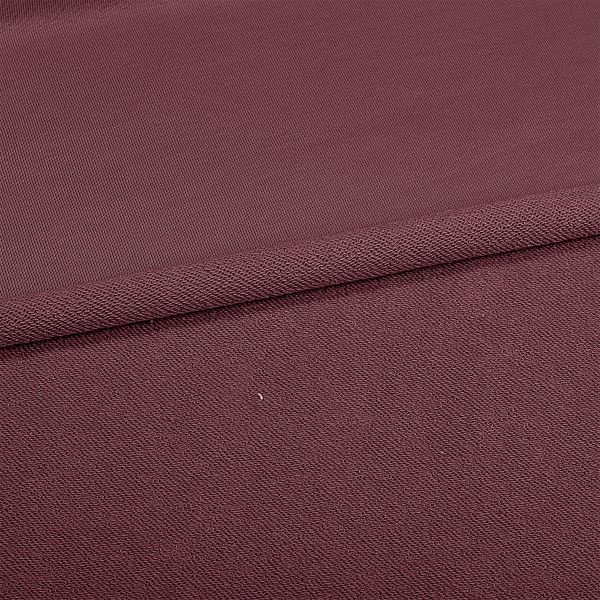 Футер 3-нитка петля гладкокрашеный диагональ 310 г/м², 65% х/б, 35% п/э, 180 см, цв. слива, 6м